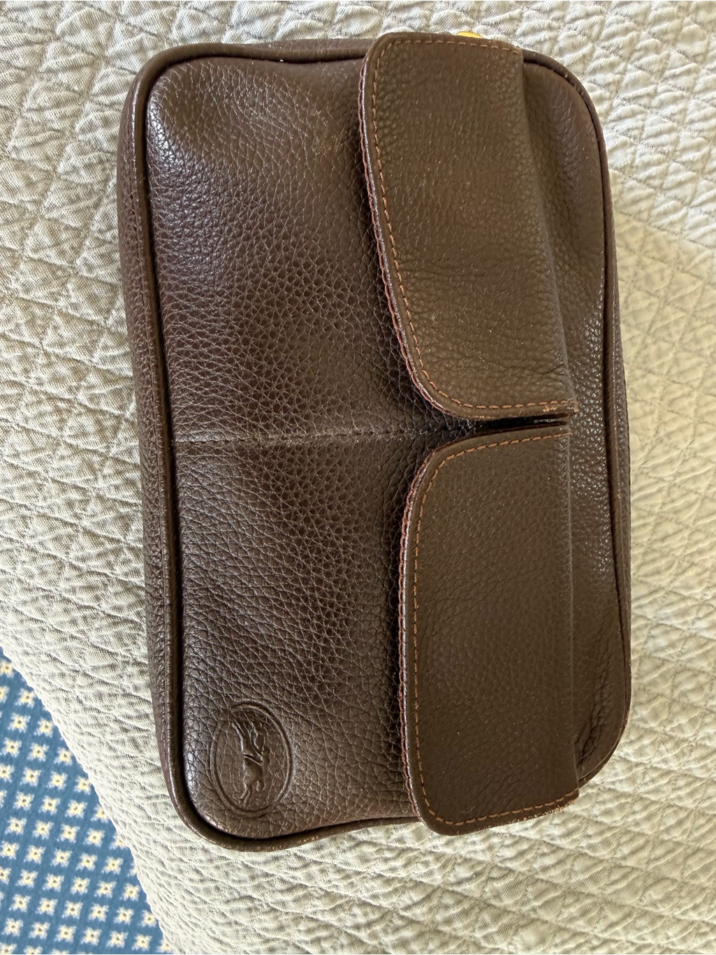 Brown Mens Leather Travel Case